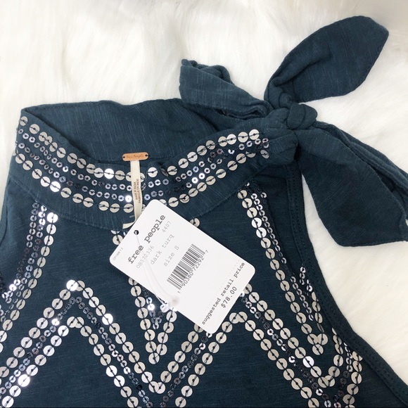 Free People Glitter City Tie Neck Tank - Picture 6 of 6